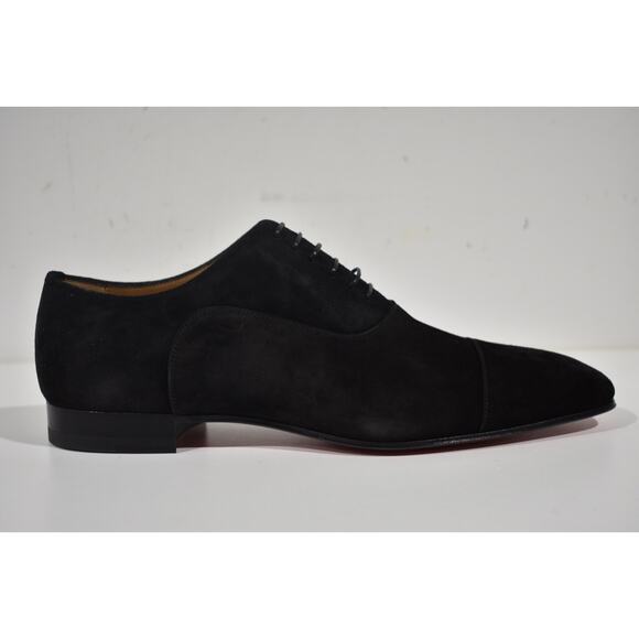 Christian Louboutin Greggo Flat Black Suede Lace Up Oxford Dress Loafer 40 7 main image 12